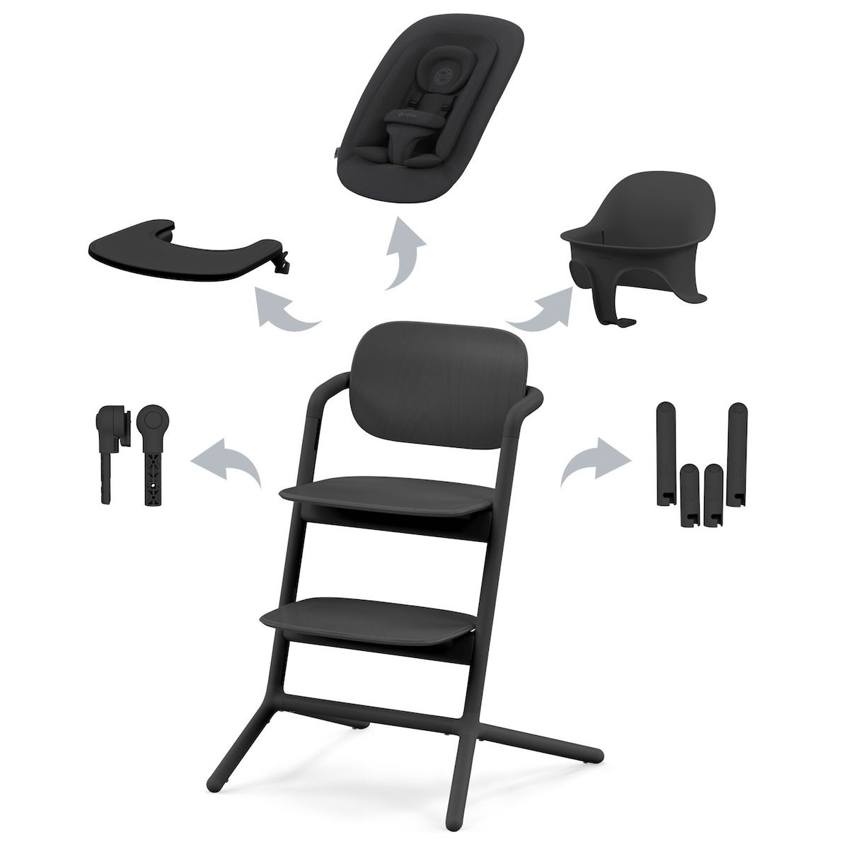 Hochstuhl Set LEMO 3in1 Cybex Stunning Black