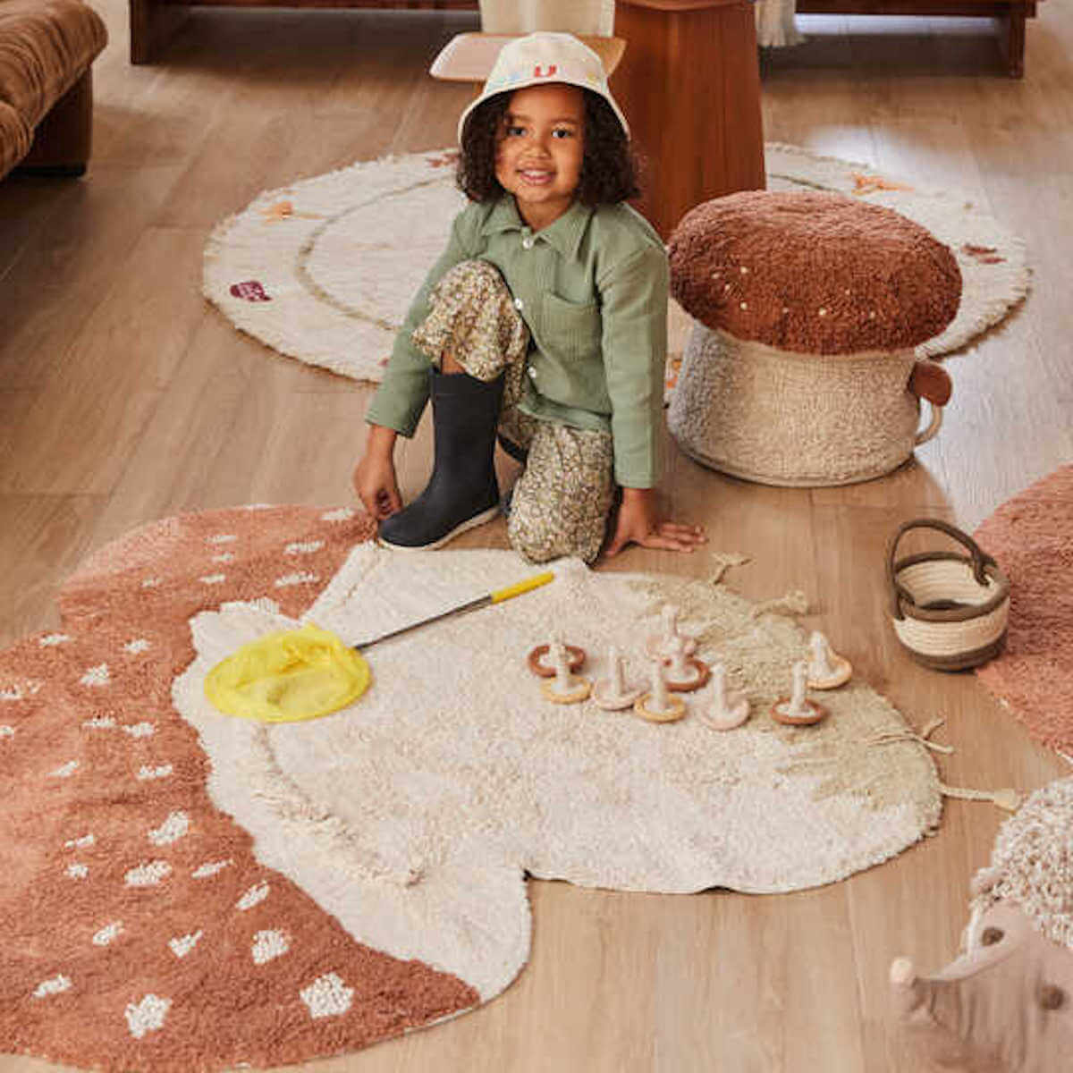 Hocker 35xØ45cm BOLETUS Lorena Canals Natural