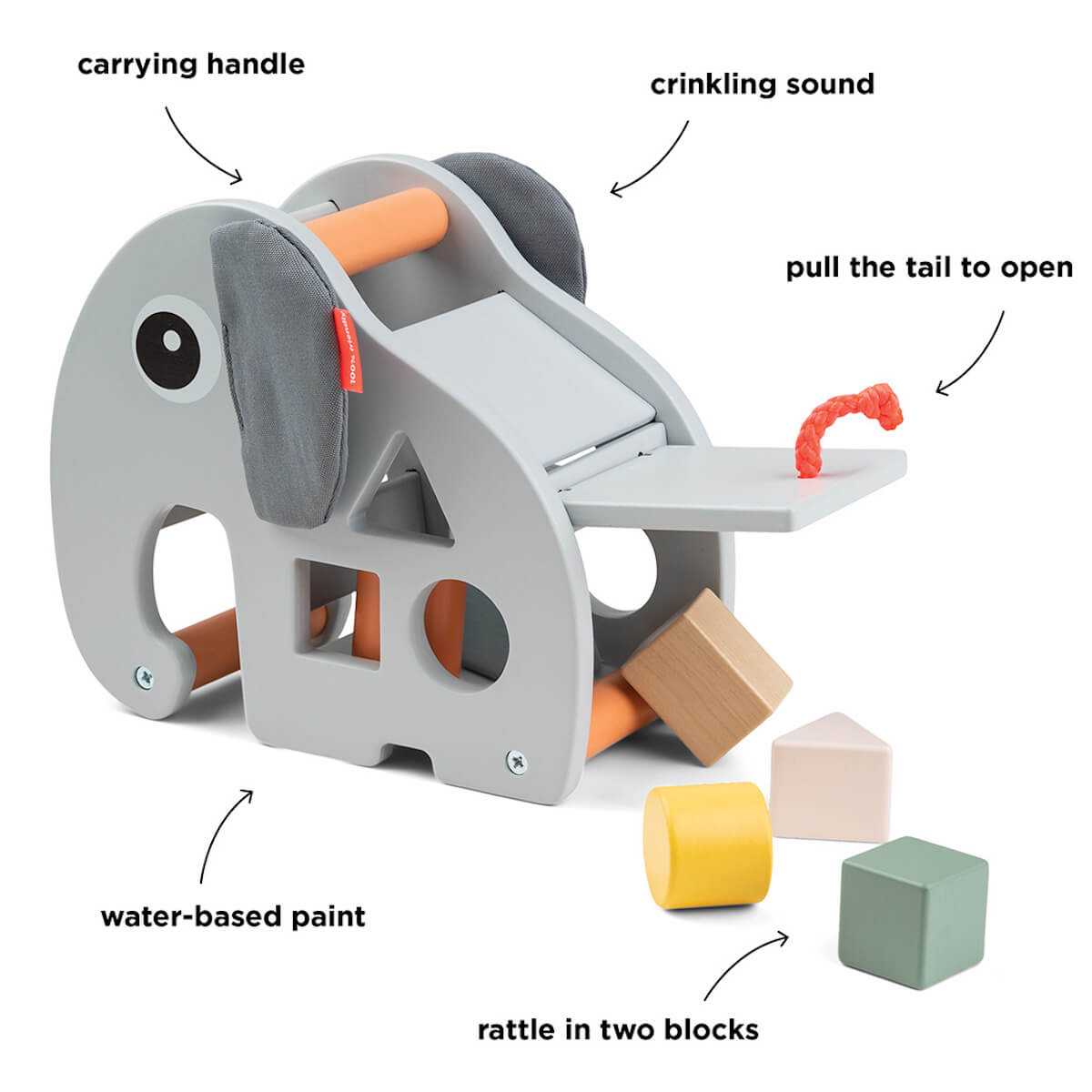 Holz-Elefant Sortierbox- Elphee Erledigt von Deer