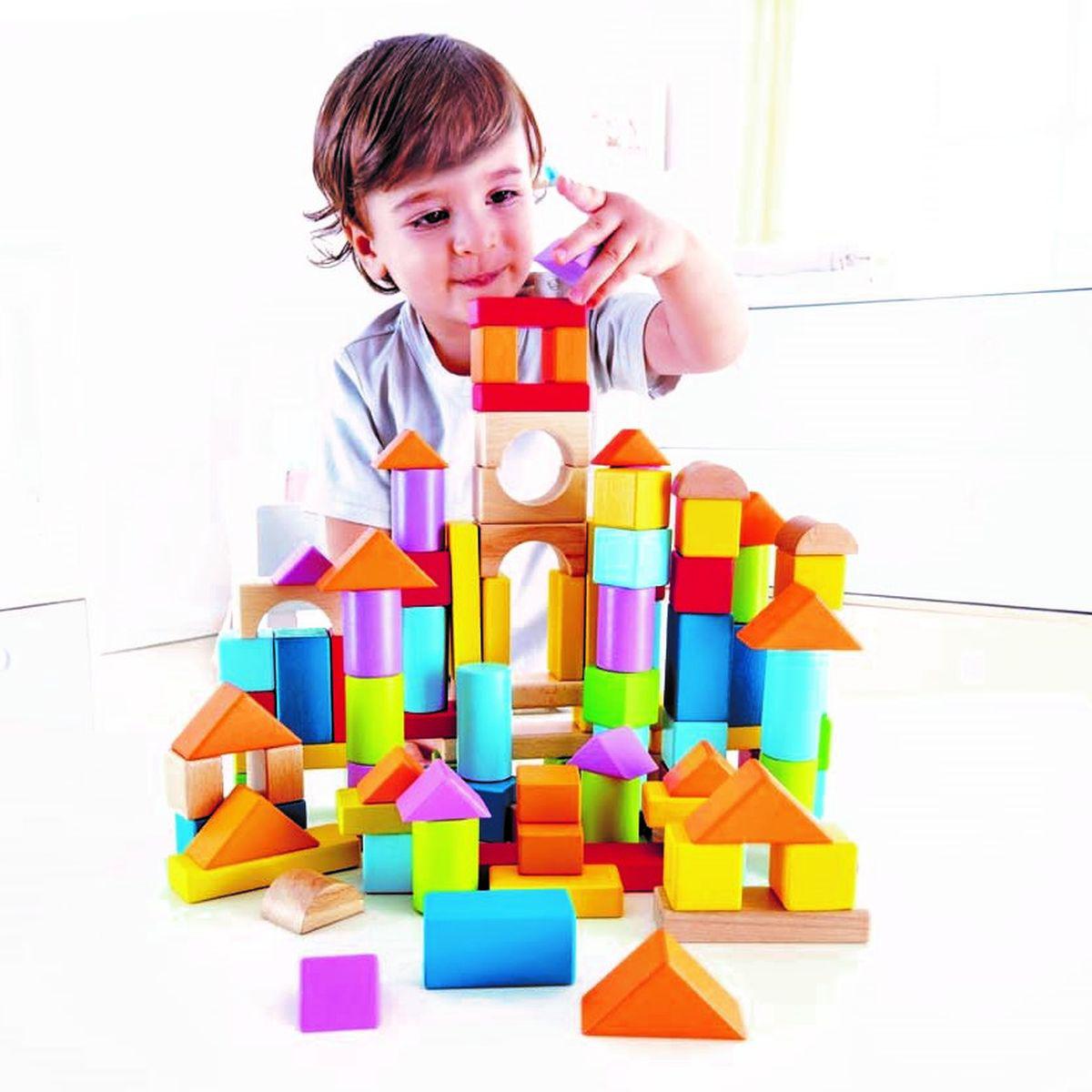 Holzbausteine 100 Teile Hape