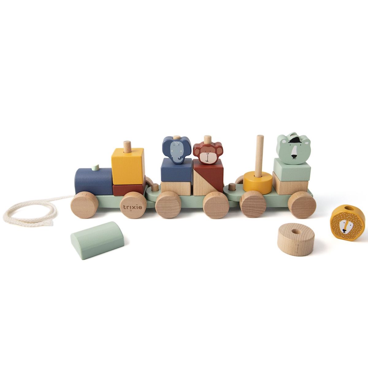 Holzeisenbahn mit Tieren Trixie