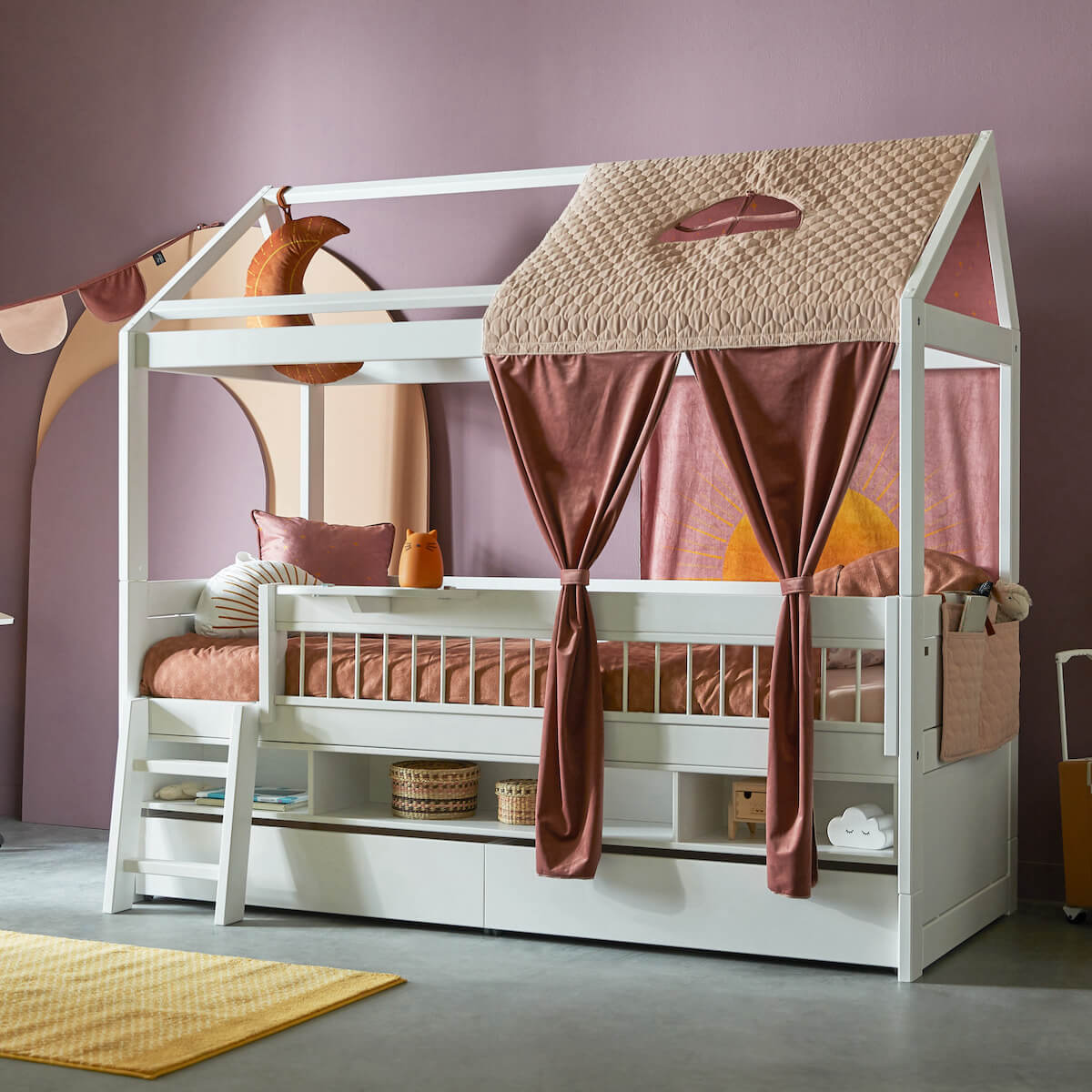 House Bed Decke - Sunset Dreams 40% Co, 60% Pes/Velours 100% Pes/ Pes Gesteppt Lifetime