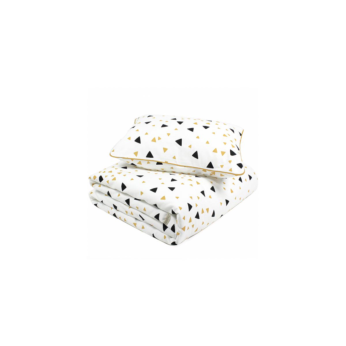 Housse de couette enfant 100x148 cm TORONTO Nobodinoz black honey sparks