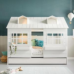 Hüttenbett 90x200cm LAKE HOUSE 2 Lifetime weiß