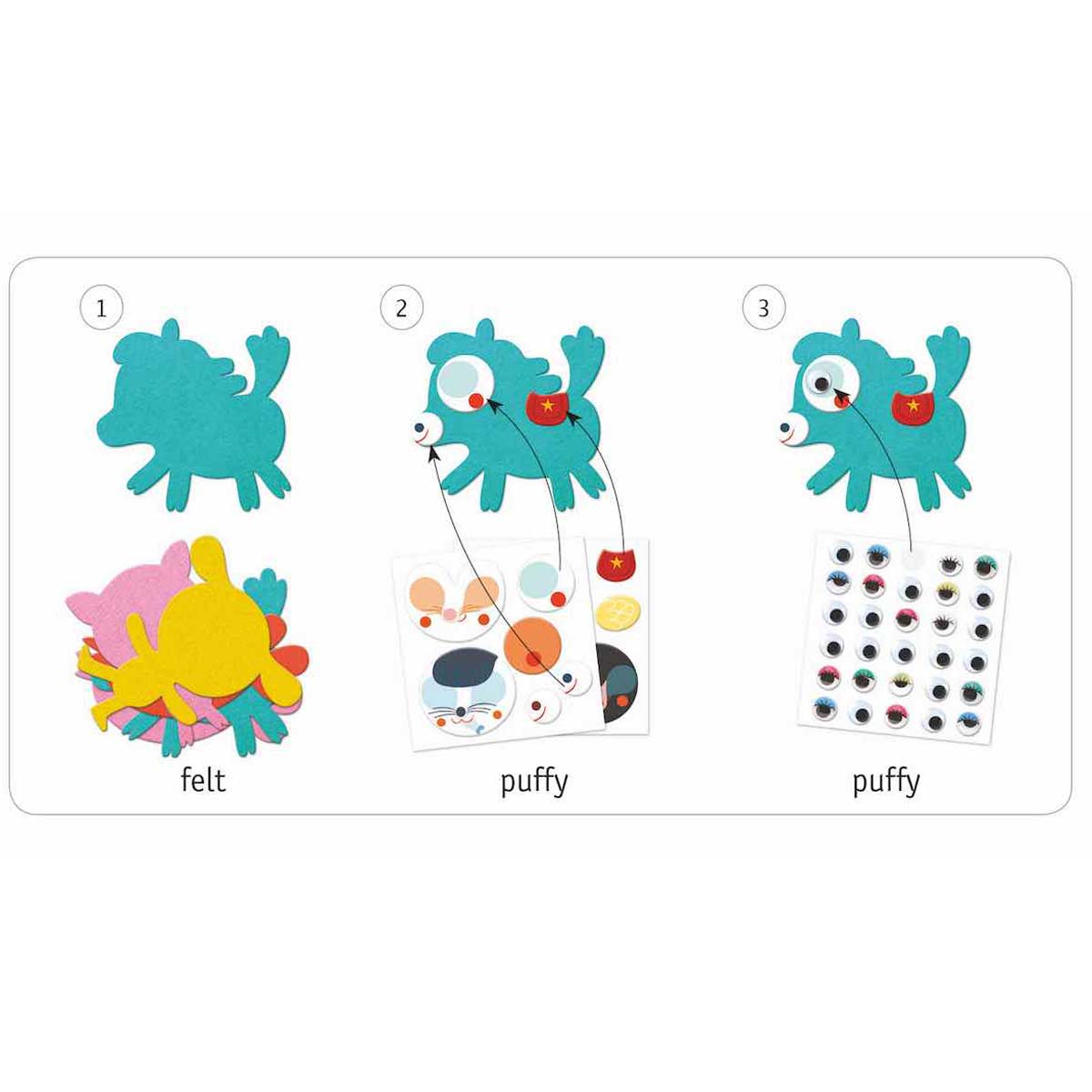 Ich liebe Tiere Djeco Sticker