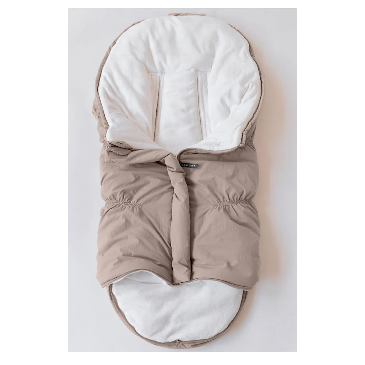 Iglu-Fußsack MINI CARRY COT & CARSEAT gr0 Bamboom Velvet innen tog 4.5 warm sand