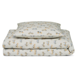 Ingeborg junior bedding print Liewood Bicycle Cloud blue Drop 1/23
