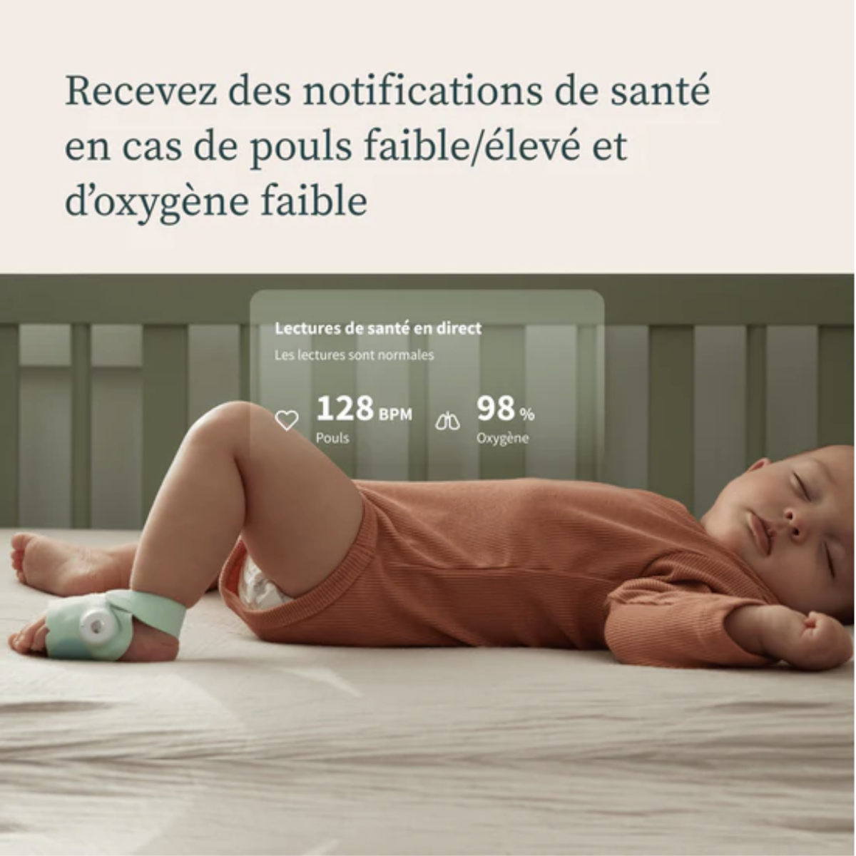 Intelligentes Babyüberwachungssystem DREAM SOCK & CAM 2 Bundle Owlet bedtime blue