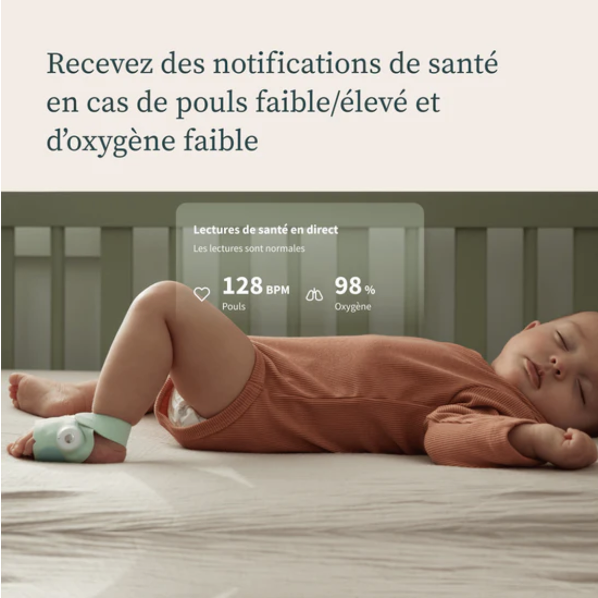 Intelligentes Babyüberwachungssystem DREAM SOCK Owlet mint