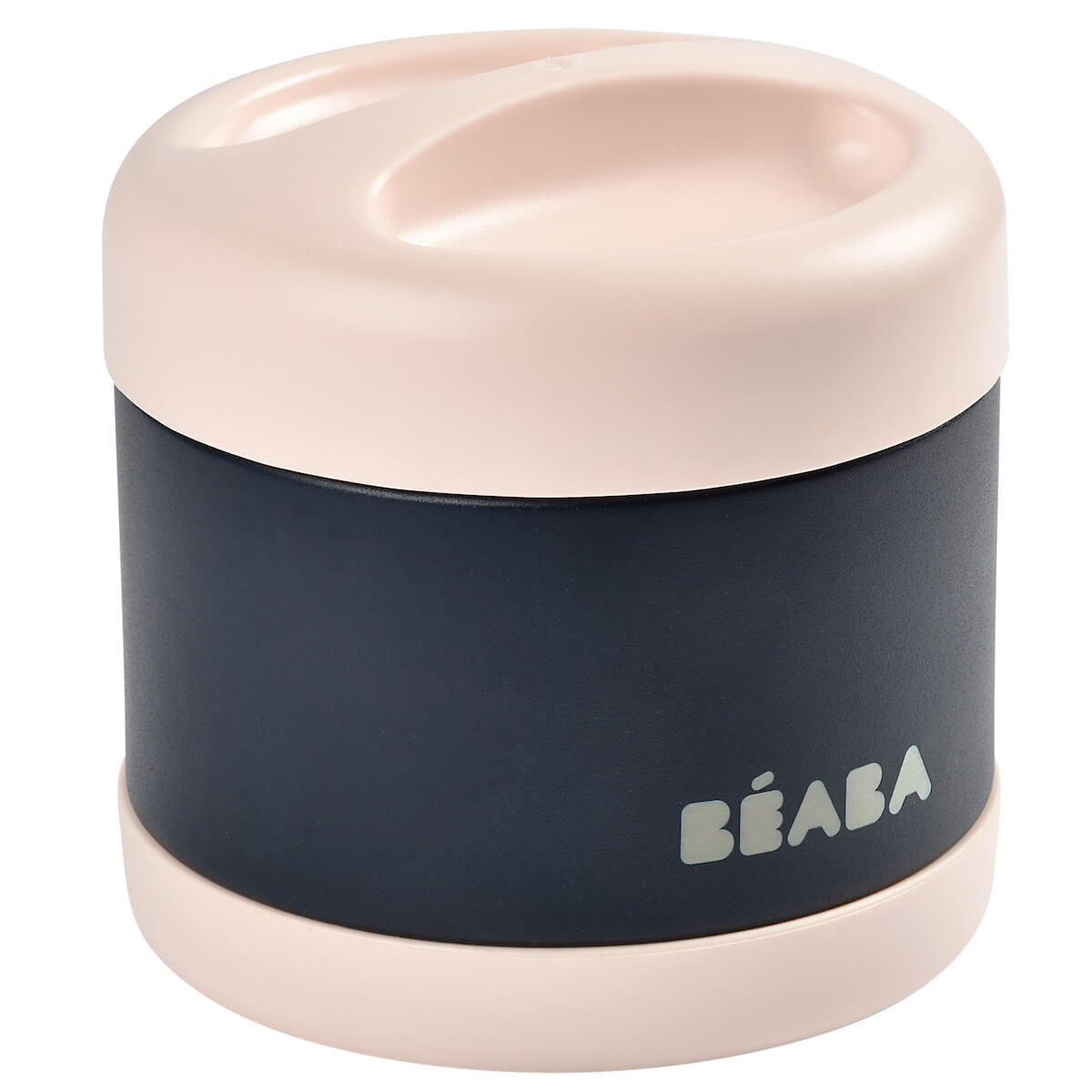 Isotherme Edelstahl-Portion 500ml Beaba hellrosa-nachtblau