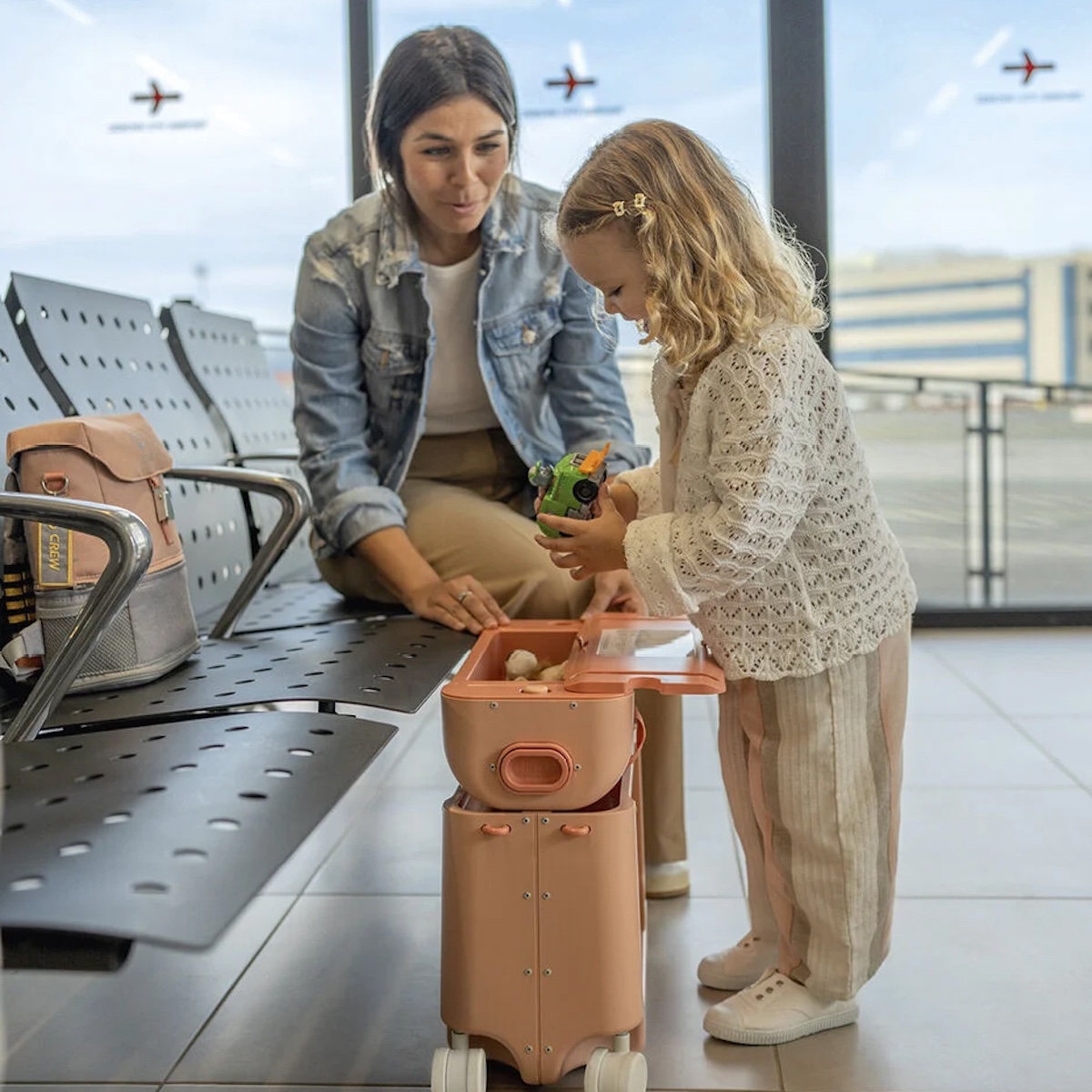 JETKIDS Bettkoffer Sokke Coral Pink