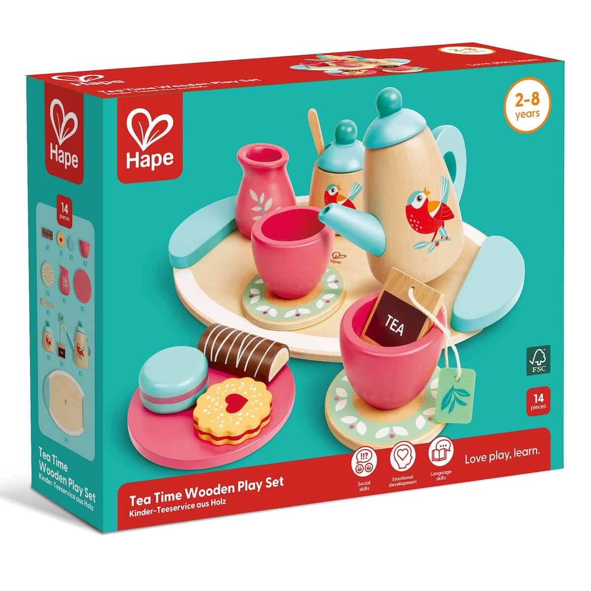 Juego de té de madera Hape