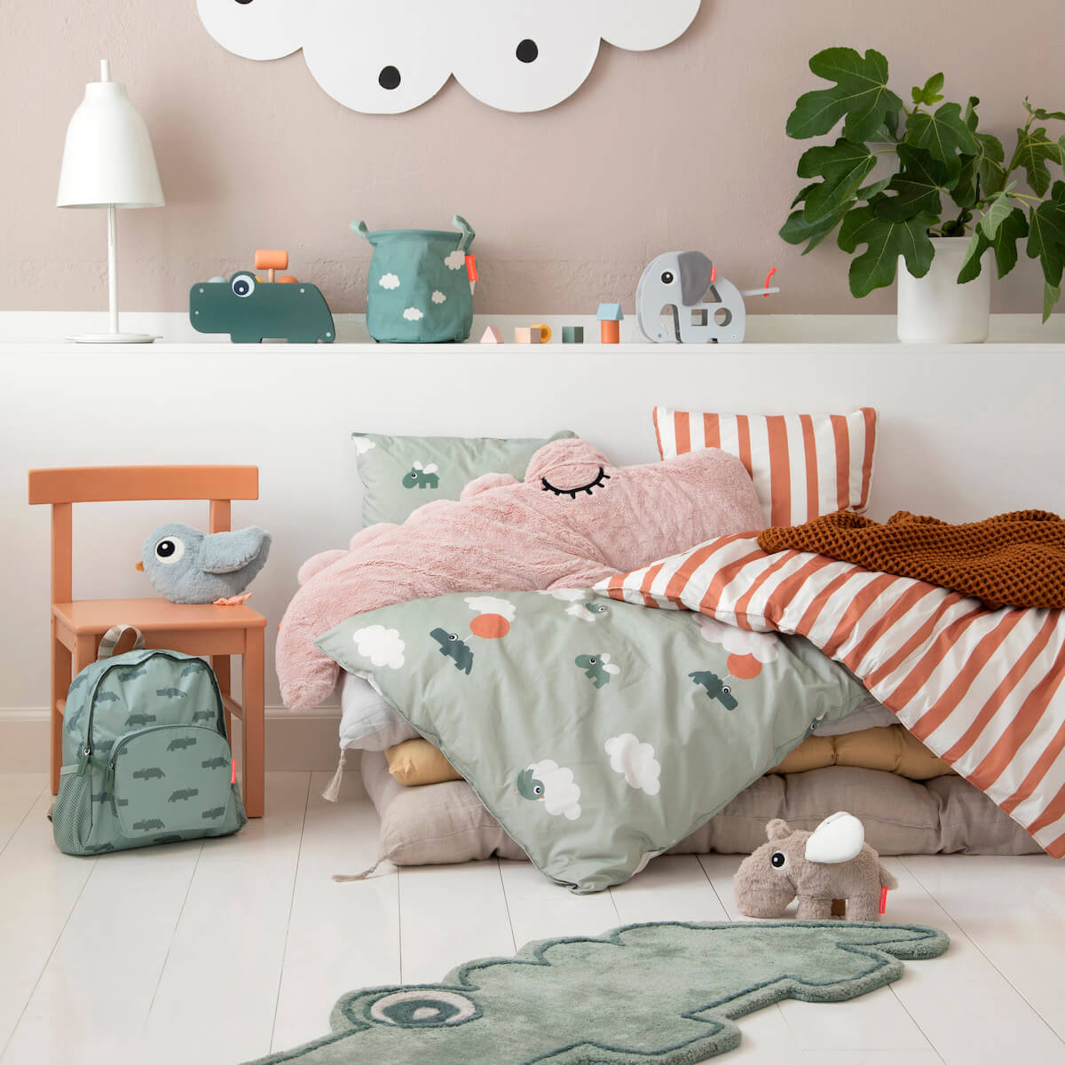 Junior Bettlaken INT GOTS Grün Done by Deer