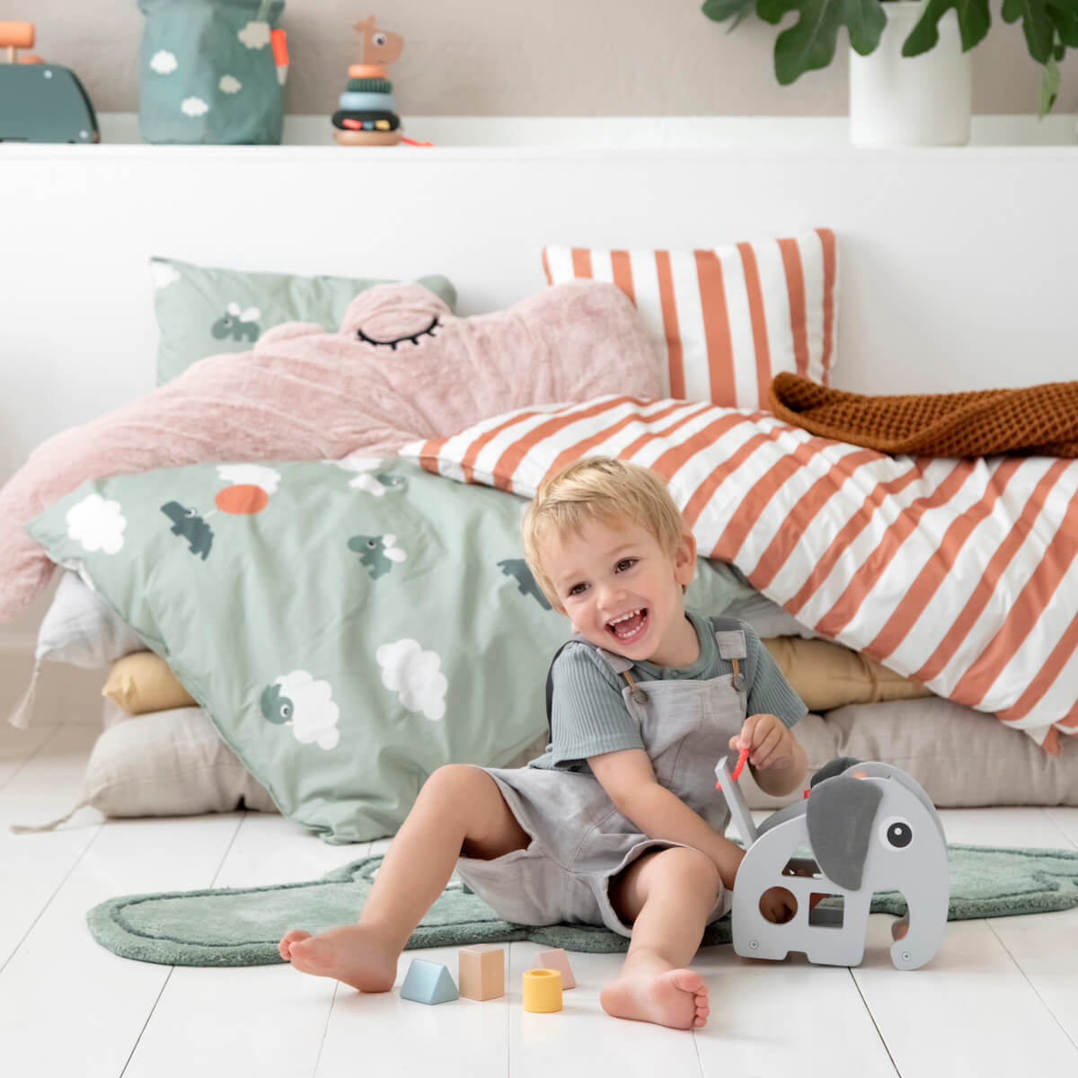 Junior Bettlaken INT GOTS Grün Done by Deer