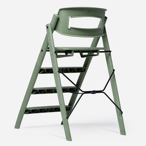 KAOS Klapp mineralgrüner Hochstuhl aus recyceltem Kunststoff