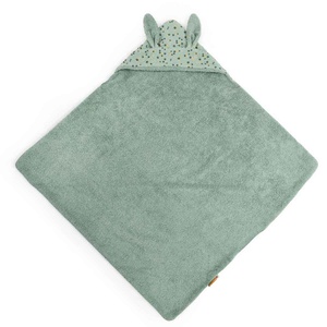 Kapuzenbadetuch TROIS PETITS LAPINS Moulin Roty Salbei