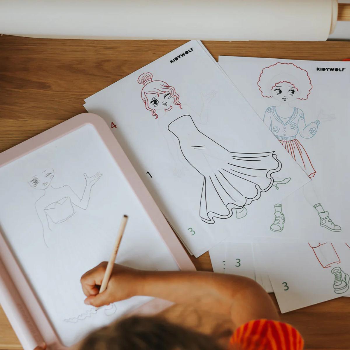 Kidydraw-pro A4 light table 2in1 Kidywolf Pink