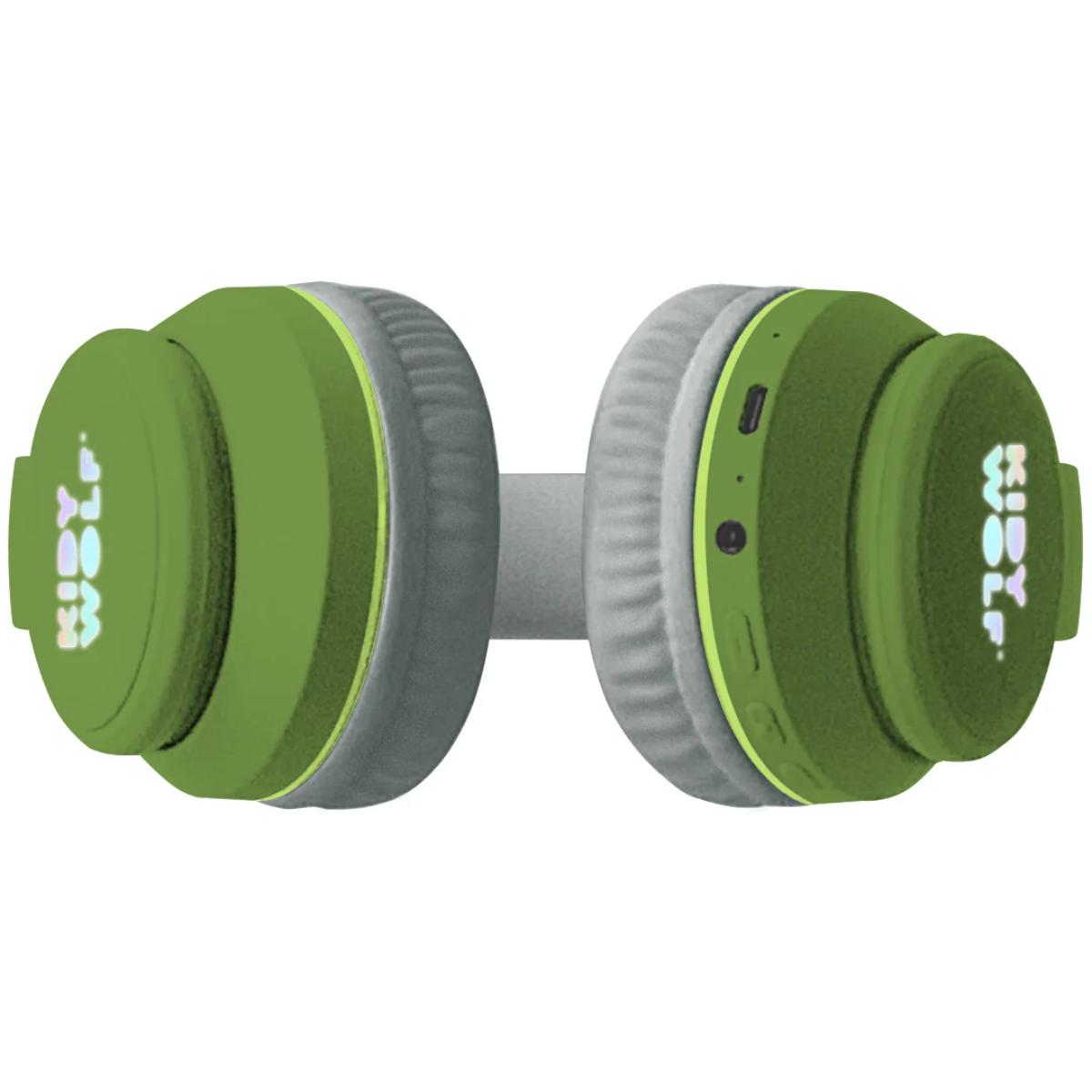 Kidyears Bluetooth headset with magnetic ears 85 dB mode space for SD card jack cable Kidywolf Dino