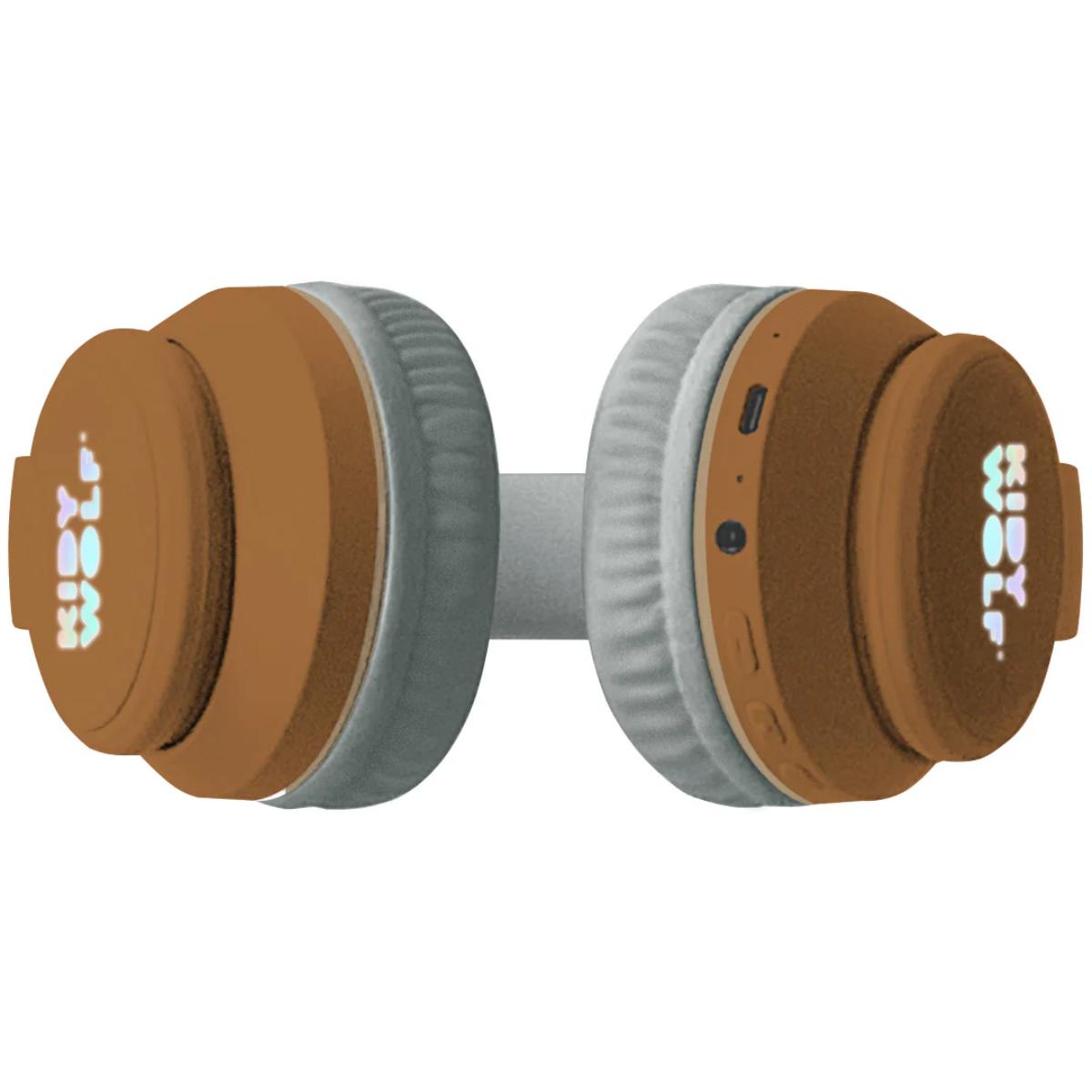 Kidyears Bluetooth headset with magnetic ears 85 dB mode space for SD card jack cable Kidywolf Lion