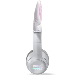 Kidyears Bluetooth headset with magnetic ears 85 dB mode space for SD card jack cable Kidywolf Rabbit