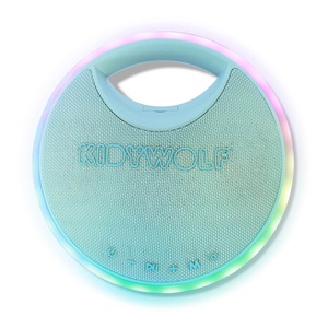 Kidywolf Kidykaraoke - Karaoke-Lautsprecher 2x20w Lautsprecher und zwei drahtlose Mikrofone mit Soundeffekten.