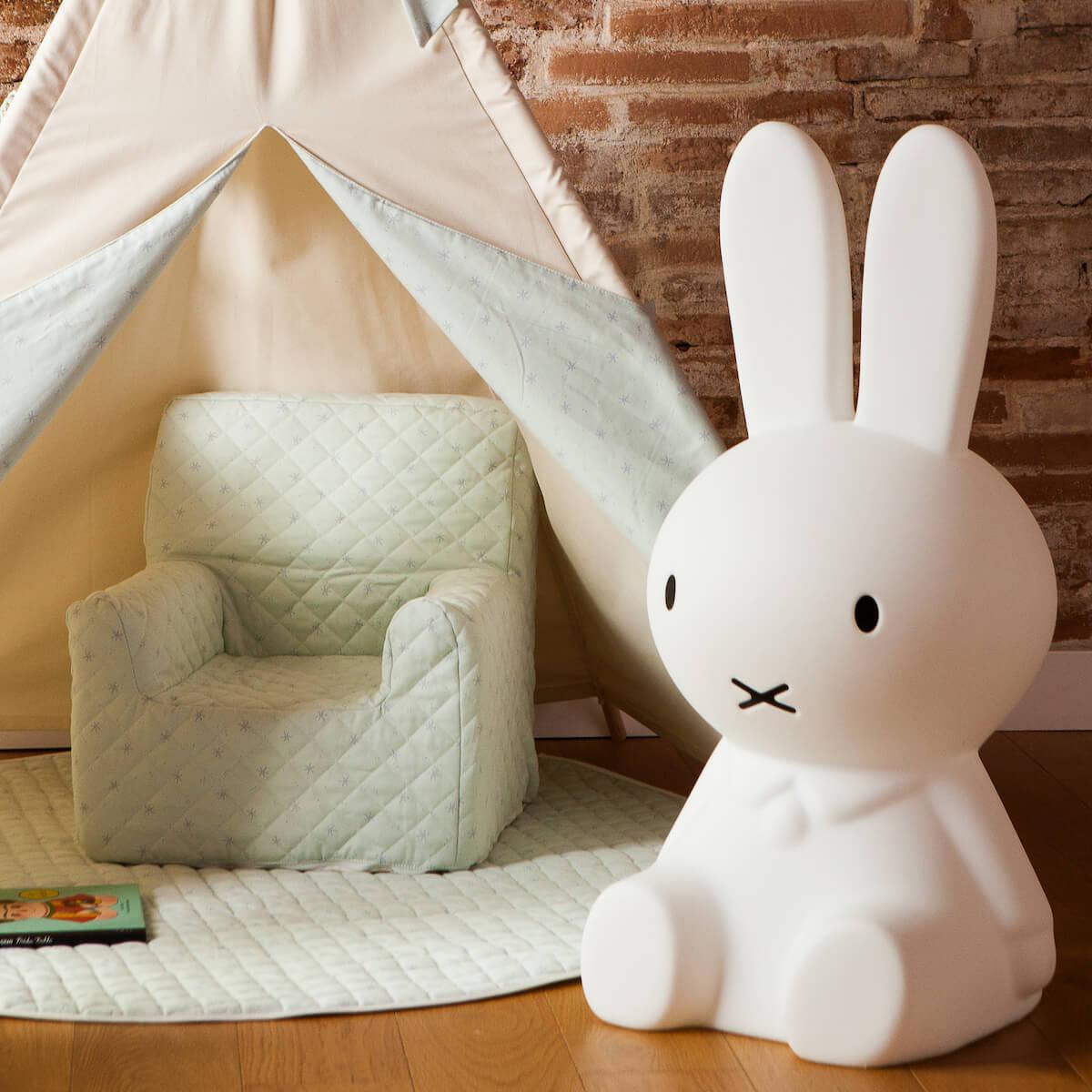 Kinder-Tipi beige STARS grün