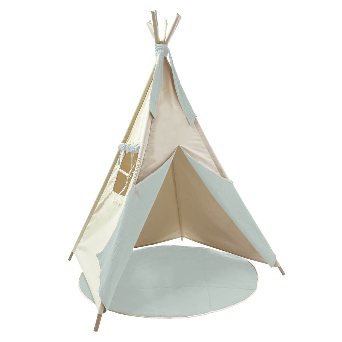 Kinder Tipi BOBBLE beige-grün