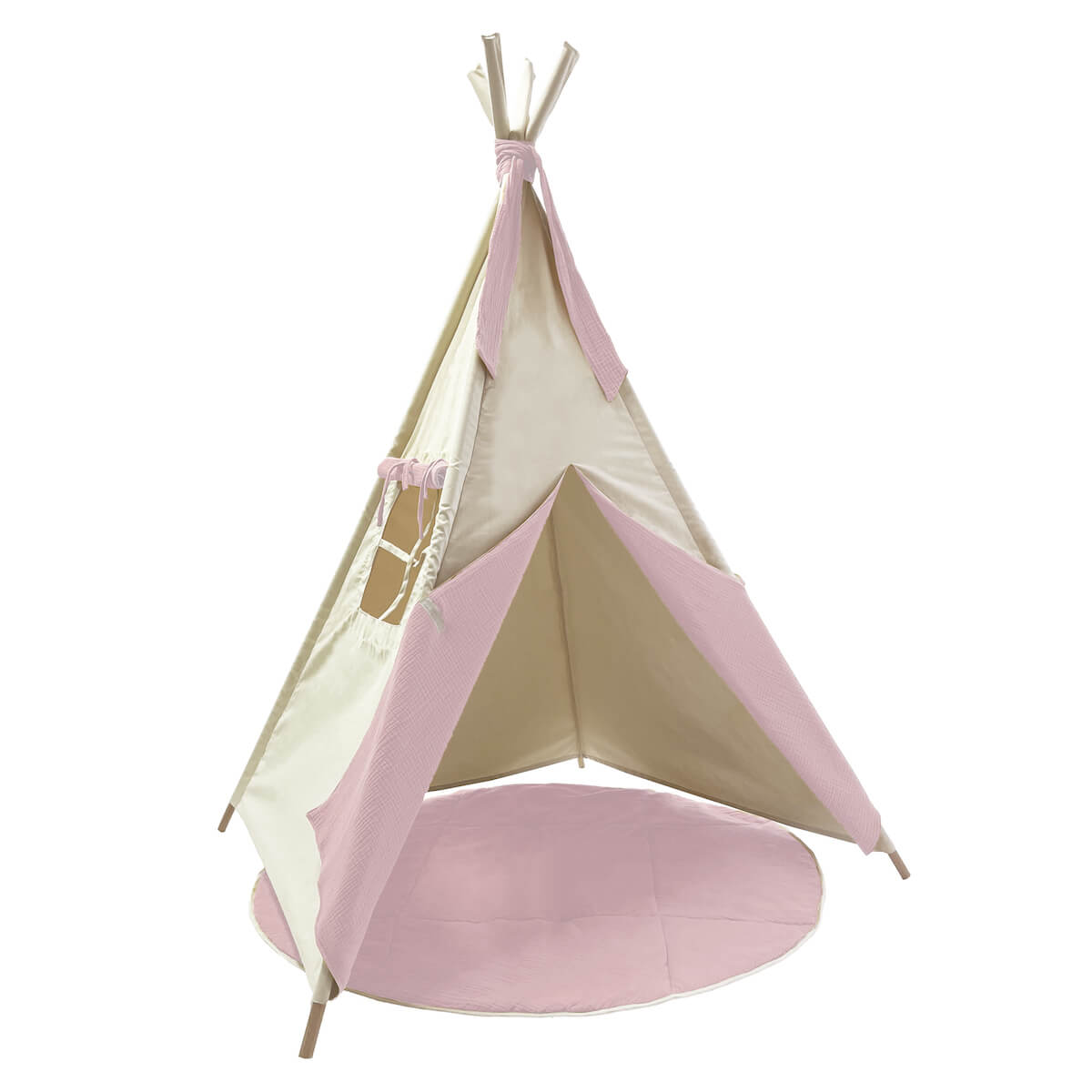 Kinder Tipi BOBBLE beige-rosa