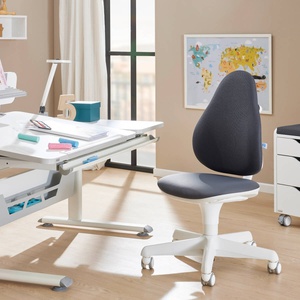 Kinder- und Jugendstuhl JOOKI, grau, weißes Gestell JOOKI Jugendstuhl Paidi 