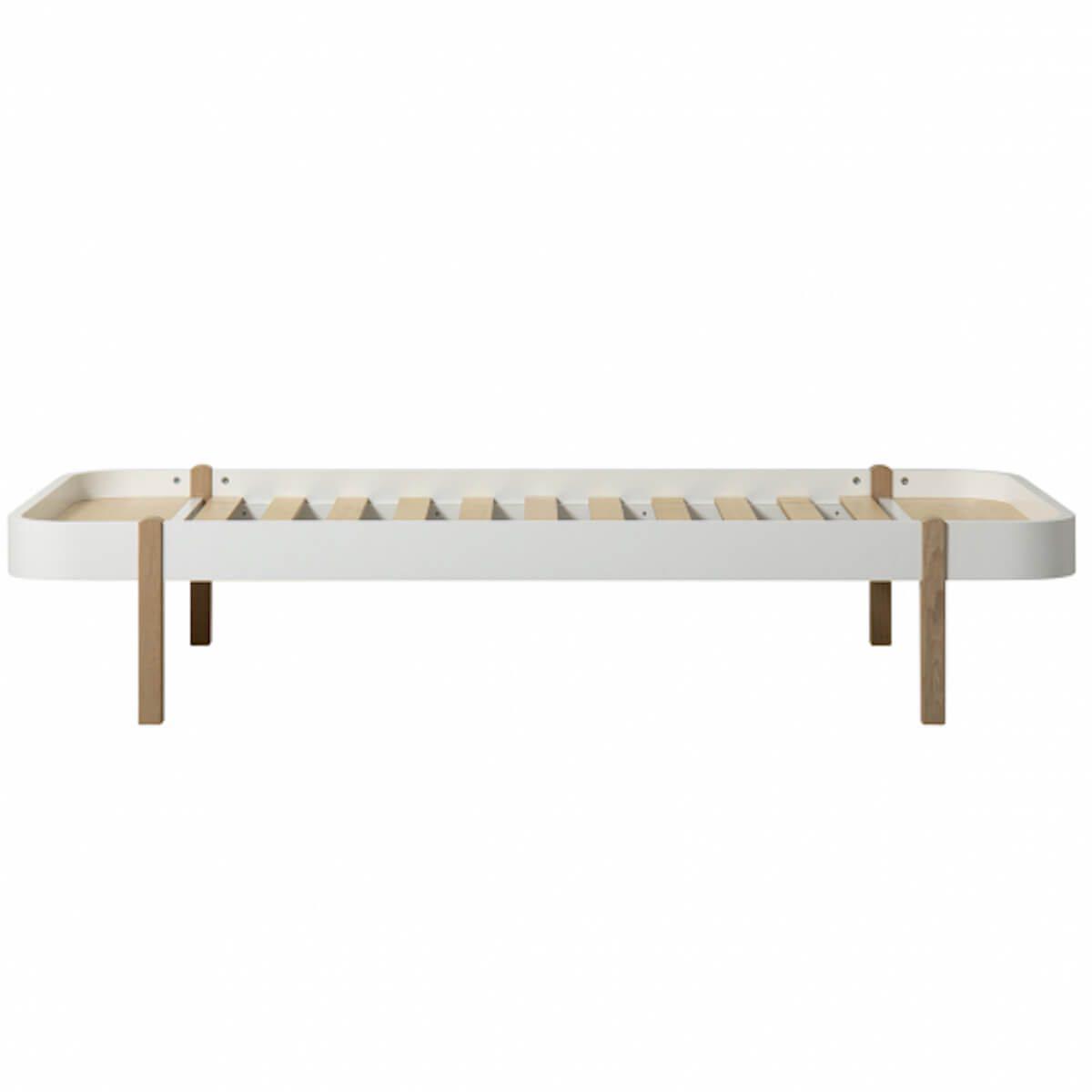 Kinderbett 90x200cm WOOD LOUNGER Oliver Furniture weiß-Eiche