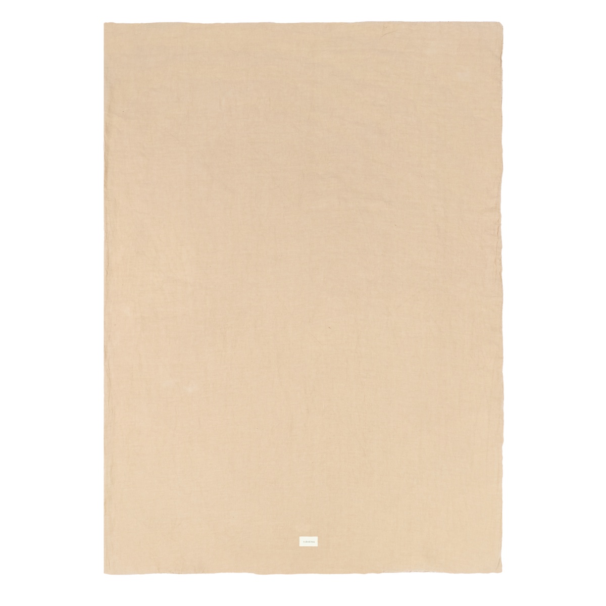 Kinderbettbezug 140x100cm, aus gewaschenem Baumwoll/Leinengemisch, Nobodinoz sand