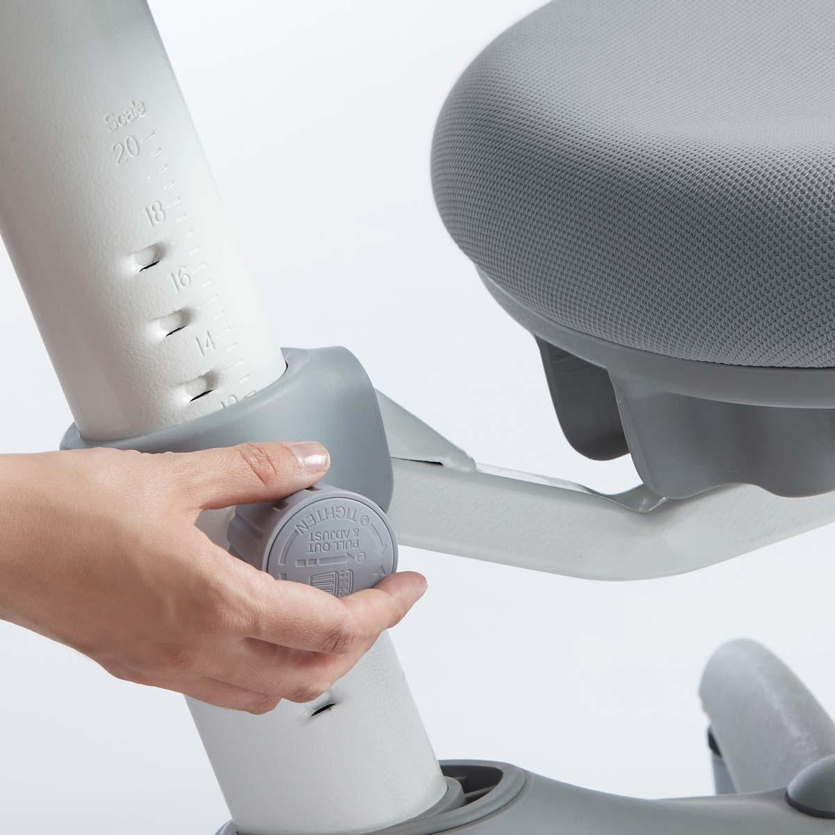 Kinderdrehstuhl 7-12Y VERTO Flexa light grey