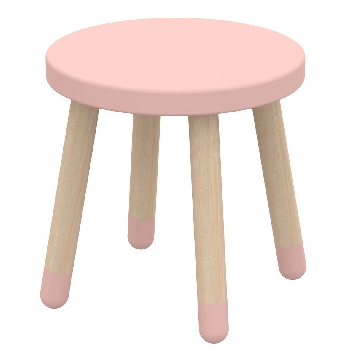 Kinderhocker 30cm DOTS Flexa Esche-blushing pink