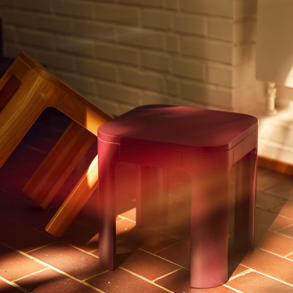 Kinderhocker NOVA Flexa pomegranate plywood