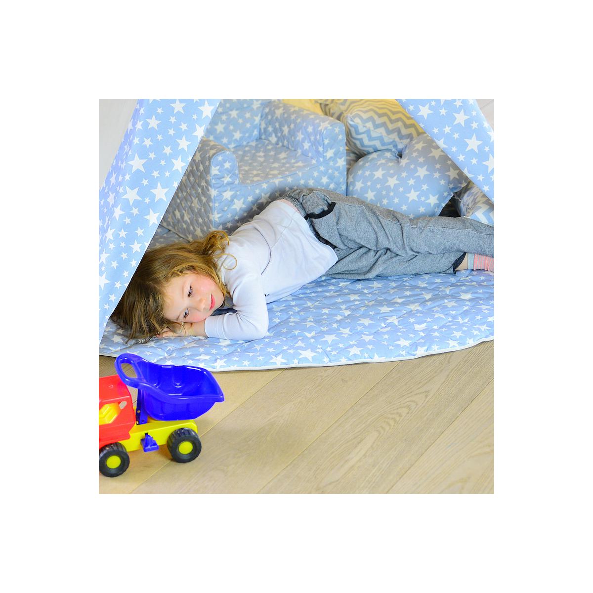 Kinderkissen herz STARS Abitare Kids Hell blau