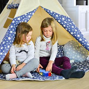 Kinderkissen herz STARS Abitare Kids Hell blau