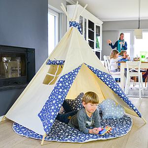 Kinderkissen herz STARS Abitare Kids Hell blau