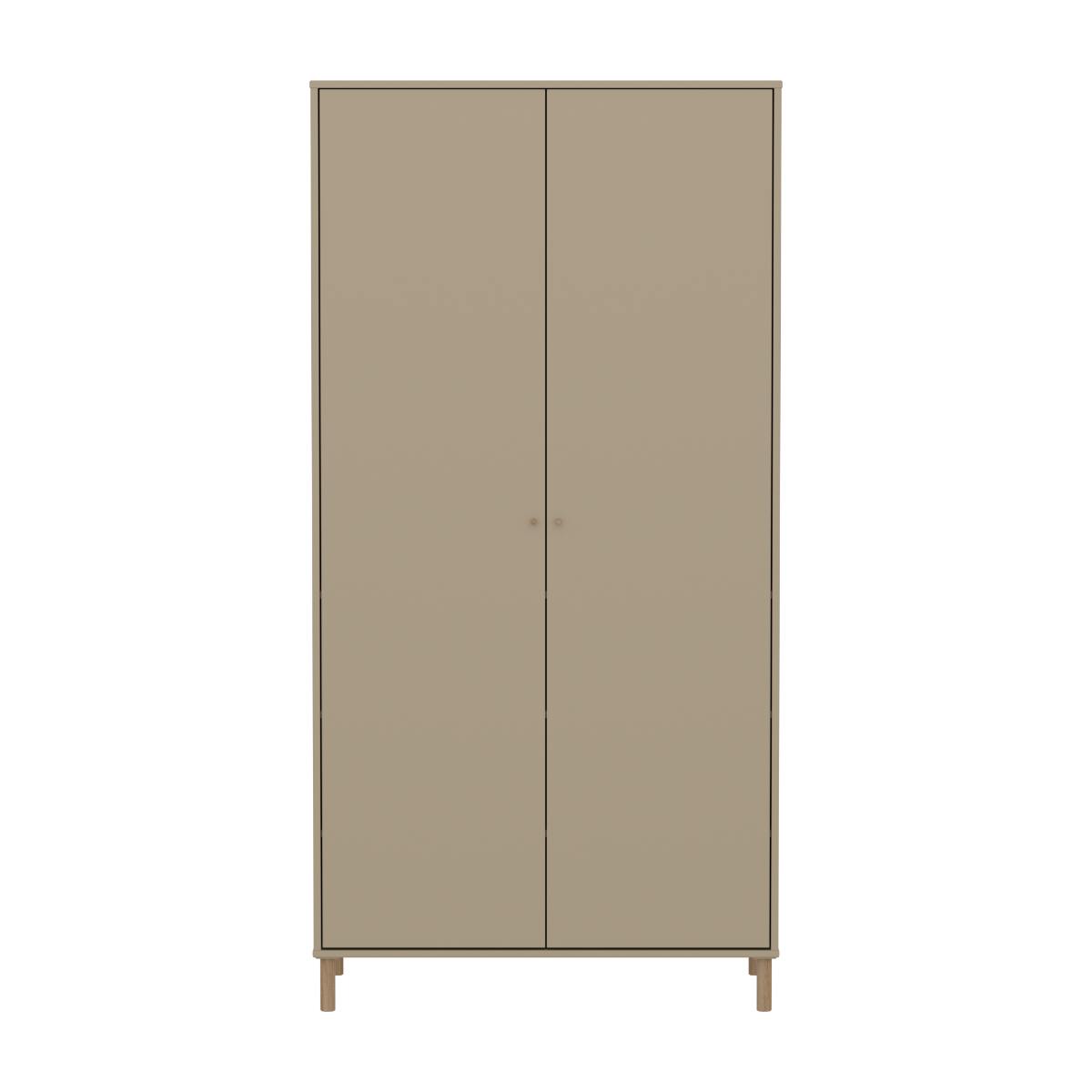 Kinderschrank 2 Türen mit Fußteil SAGA FLEXA Eiche Hafer