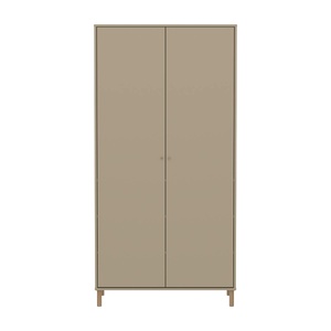 Kinderschrank 2 Türen mit Fußteil SAGA FLEXA Eiche Hafer