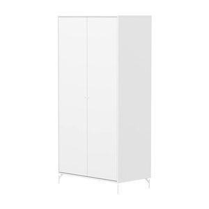 Kinderschrank mit 2 Türen und Fußteil SAGA FLEXA blanc