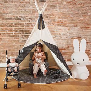 Kindersessel STARS grau 