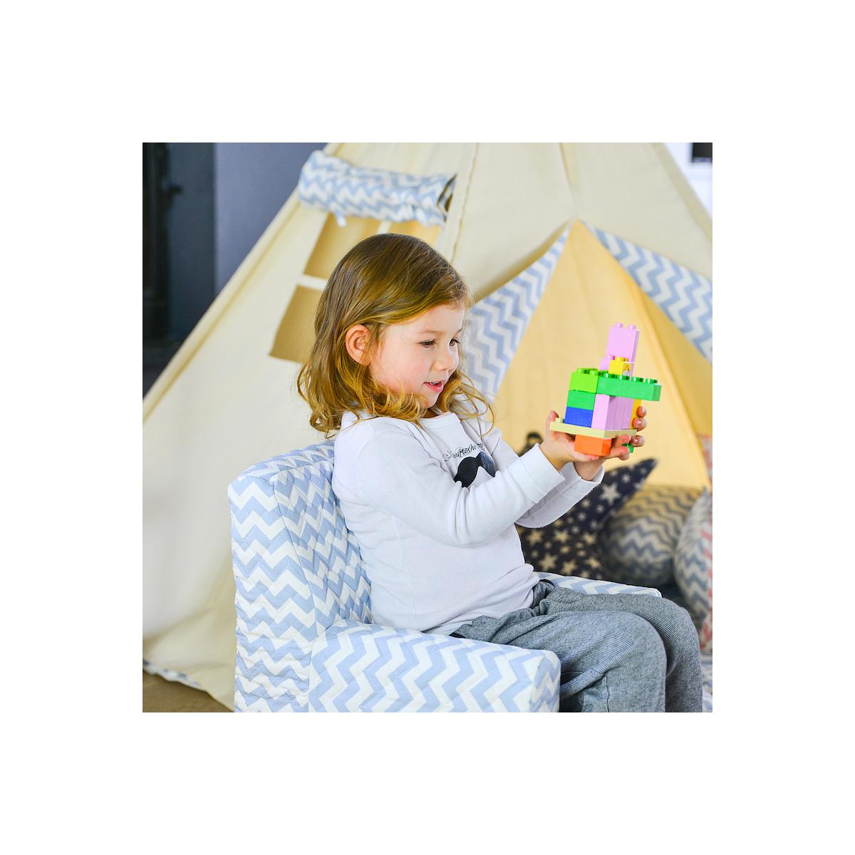 Kindersessel ZIG ZAG Abitare Kids Hell blau