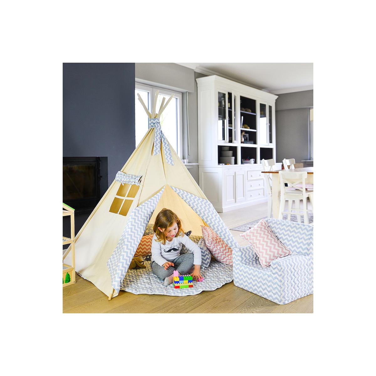 Kindersessel ZIG ZAG Abitare Kids Hell blau