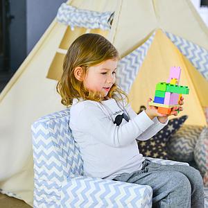 Kindersessel ZIG ZAG Abitare Kids Hell blau