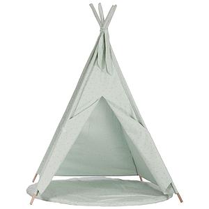 Kinderteppich für Tipi STARS grün