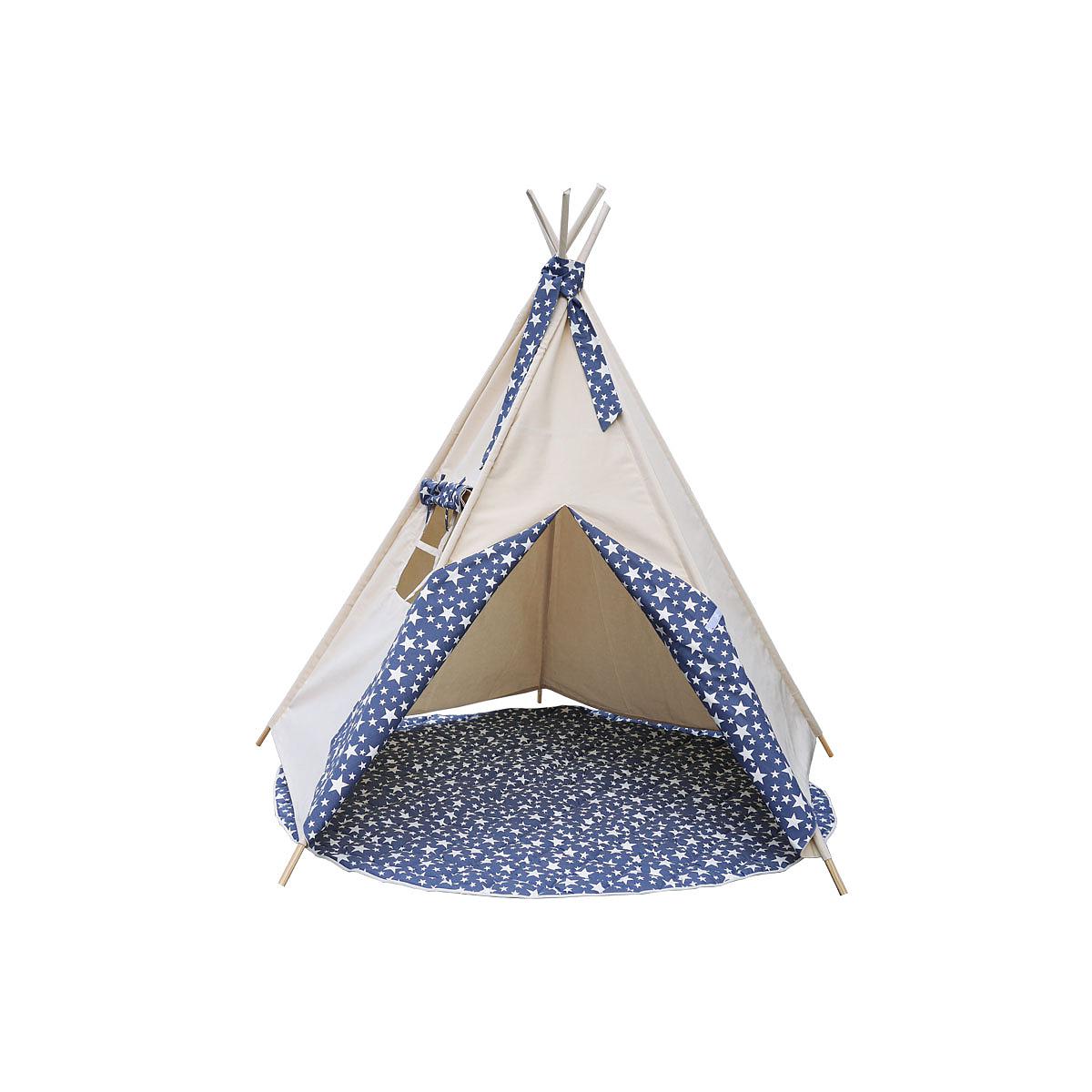 Kinderteppich Tipi STARS Abitare Kids Blue jeans