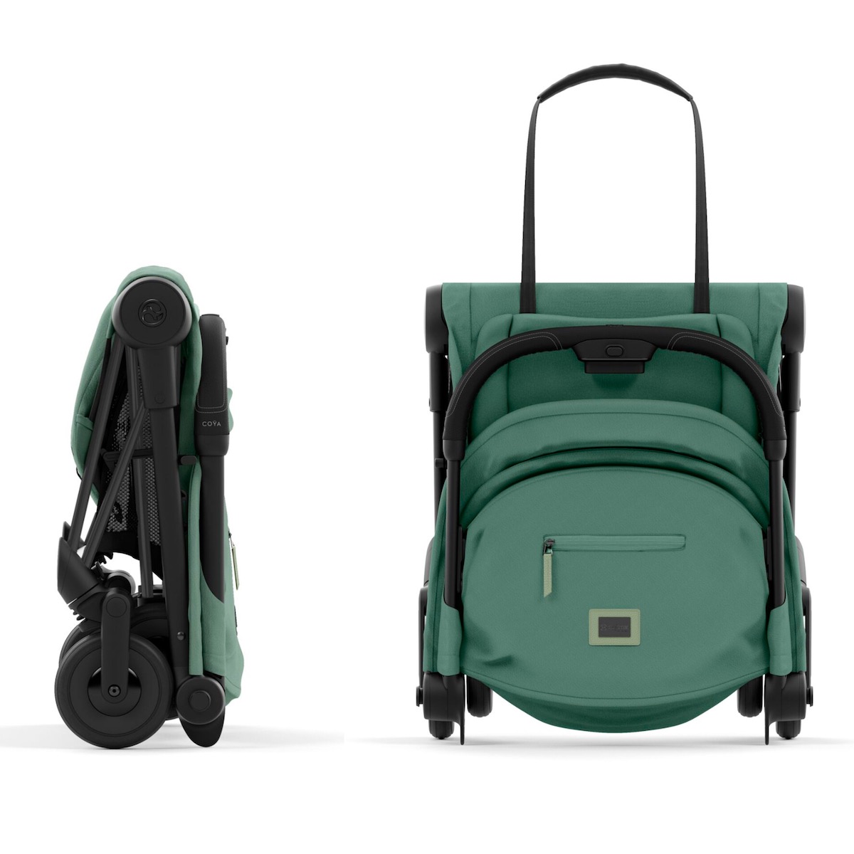 Kinderwagen COŸA Cybex Matt Black-Leaf Green