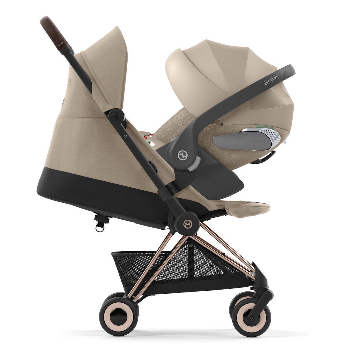 Kinderwagen COŸA Cybex Rosegold-Cozy Beige