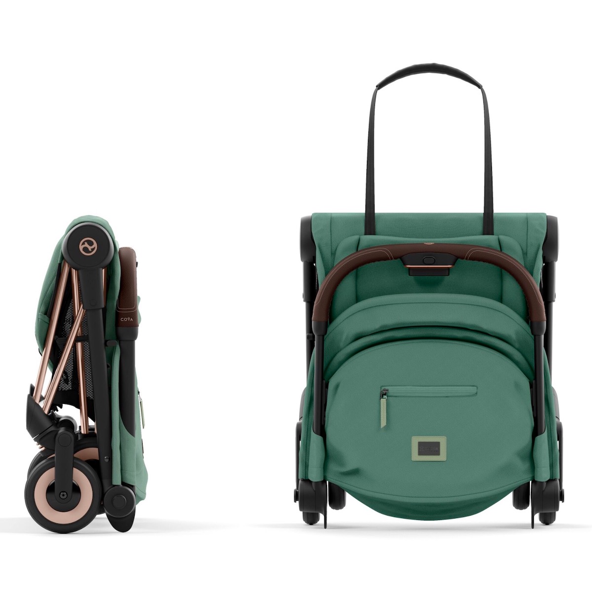 Kinderwagen COŸA Cybex Rosegold-Leaf Green