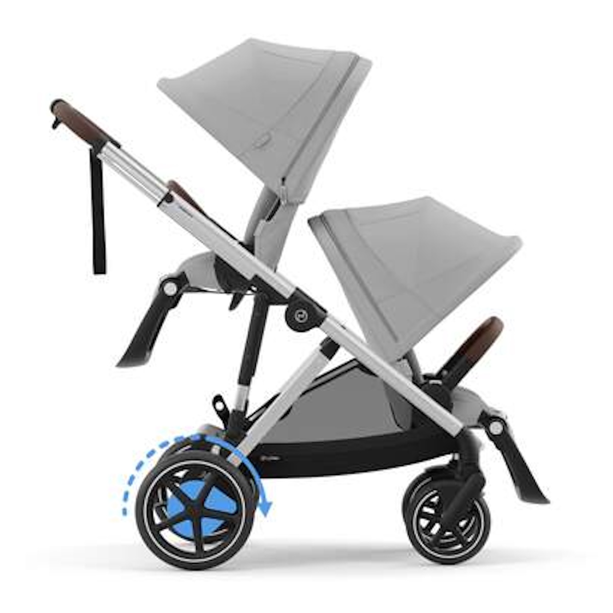 Kinderwagen eGAZELLE S silver BP Cybex Stone Grey